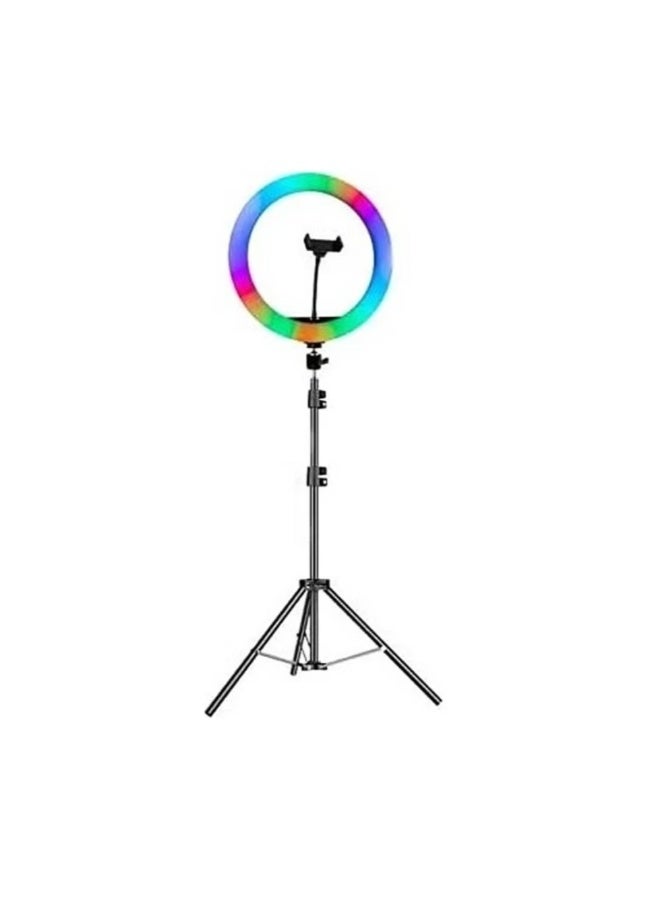 مصباح حلقي MJ-38 RGB LED حلقي 38 سم مع حامل ثلاثي القوائم - Image 2