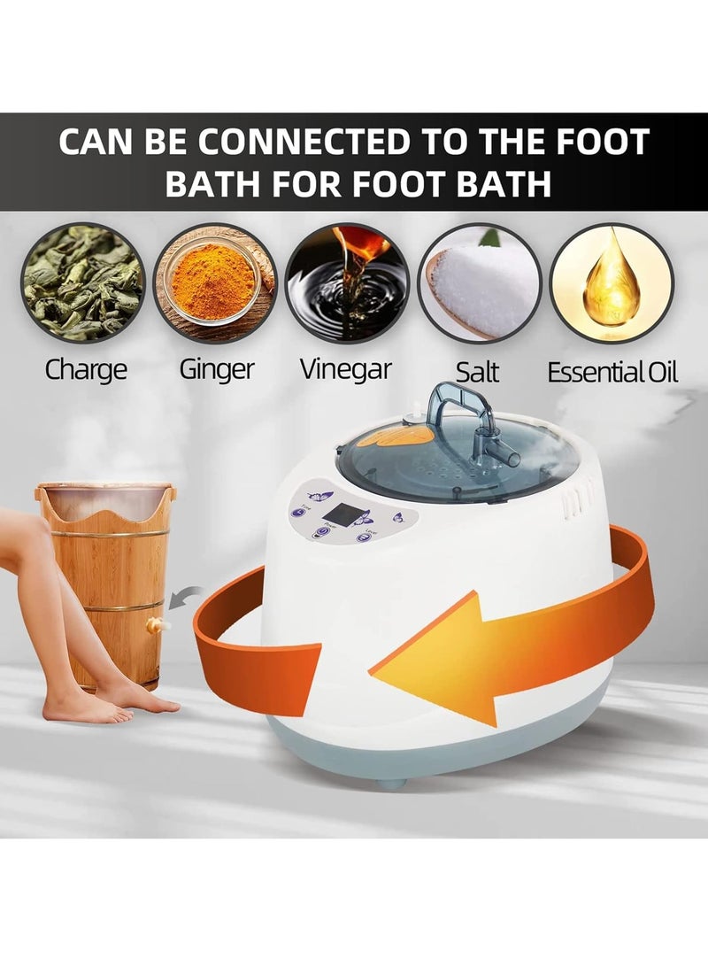 أكسبيه ساونا بخارية محمولة 1000 واط للمنزل – خيمة شخصية كاملة الحجم مع تحكم عن بعد، 9 مستويات حرارة، تسخين سريع، كرسي قابل للطي للاسترخاء وإزالة السموم - Image 4