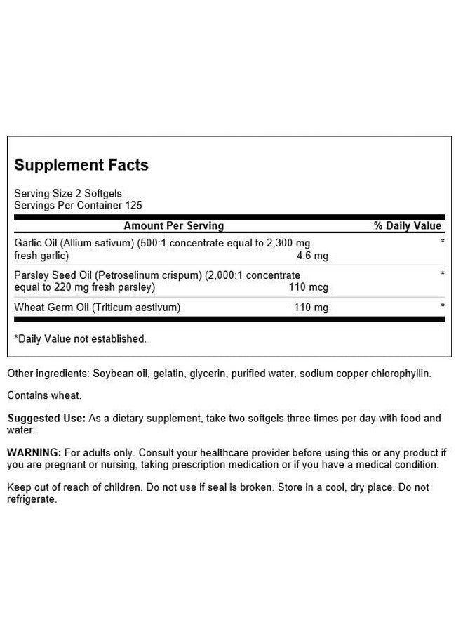 SWANSON Garlic & Parsley Promotes Heart Support And Immune Support Garlic Oil And Parsley Seed Oil Supplement For Enhanced Wellness (250 Softgels) - Image 4