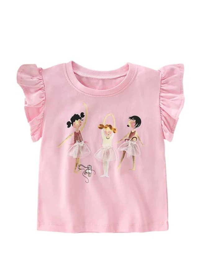 YUNIQEE Pink Printed Short Sleeve Crew Neck T-Shirt