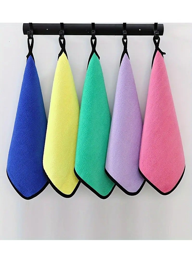 5 قطع من مناشف مايكروفايبر فائقة الامتصاص - سميكة وناعمة لتنظيف وتفصيل السيارات والمطبخ - 20 سم × 30 سم  - مناشف مايكروفايبر  مناشف مطبخ - مناشف سيارات - Image 2