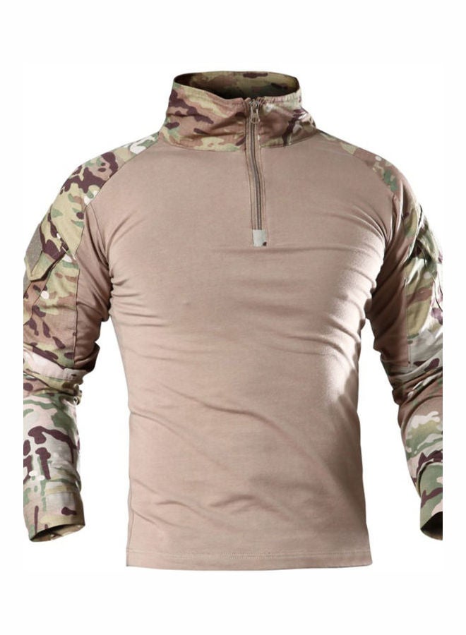 NIBEMINENT Camouflage Long Sleeve Zipper Assault Frog Combat Shirt 3# - Image 1