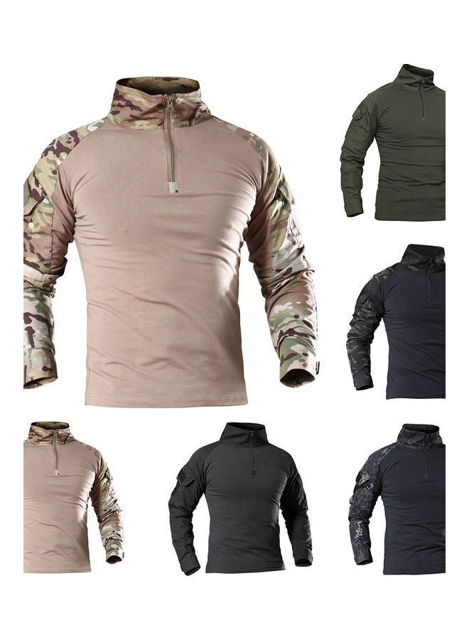 NIBEMINENT Camouflage Long Sleeve Zipper Assault Frog Combat Shirt 3# - Image 2