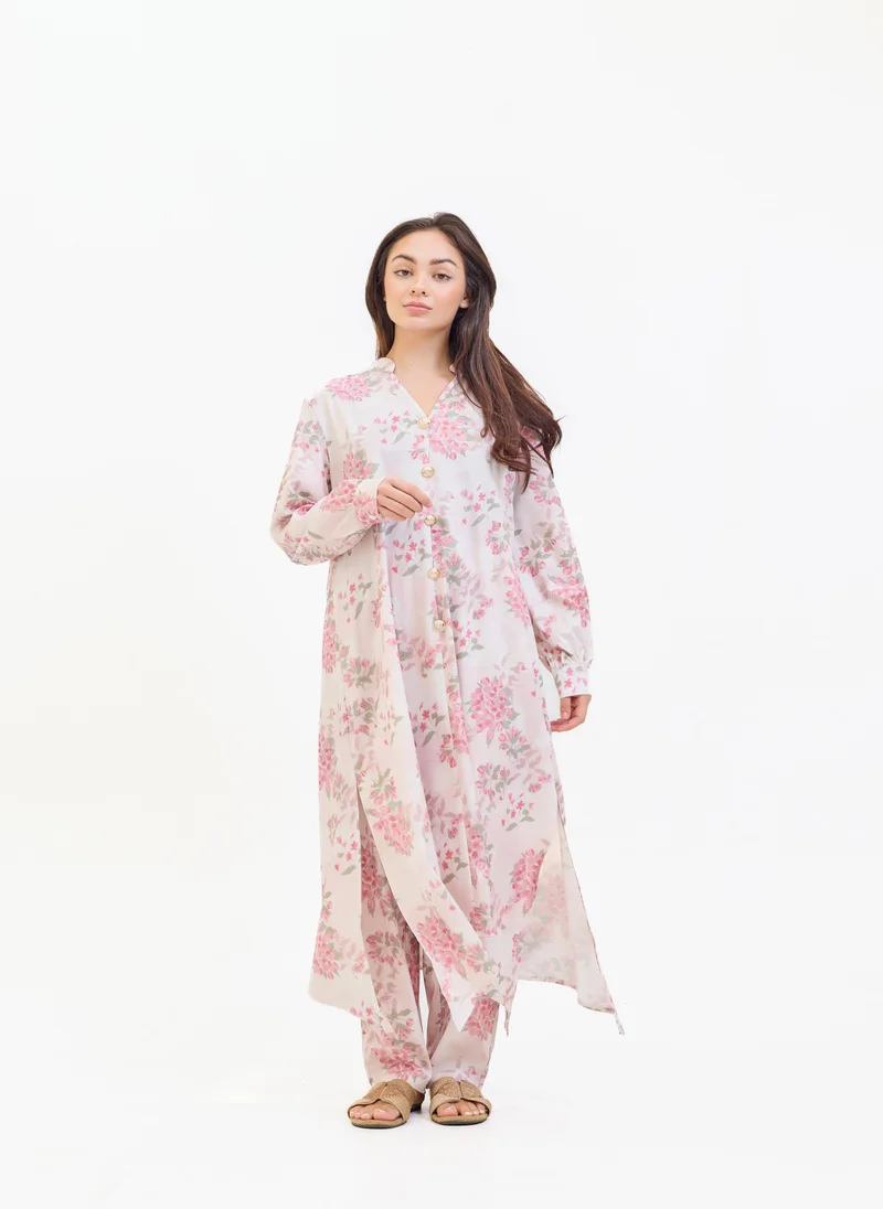 Hassal Two Piece Floral Printed Suit