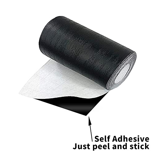 MULLSAN 10Meters Black Wood Wallpaper Border Peel & Stick Wall Covering Kitchen Bathroom Bedroom Tiles Decor Sticker - Image 2