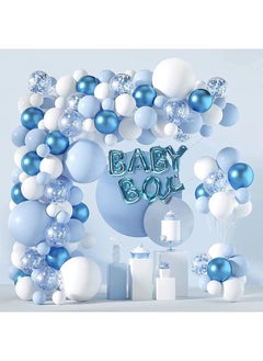 Zeemey 119-pcs Blue White Latex Decorative Balloon Arch Garland Set - Perfect for Graduation Baby Shower Wedding Birthday Bachelorette Party Backdrop Decoration - Suitable for Indoor and Outdoor  - Image 4