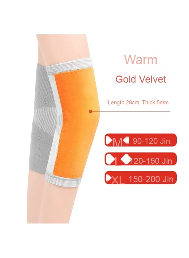 NIBEMINENT Gold Velvet Knee Sleeve - Essential Winter Warmth - Image 1