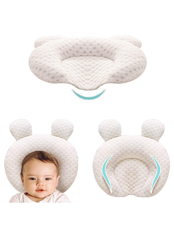 وسادة لتشكيل رأس الطفل، وسادة رغوية مريحة للرضع لمنع تسطح الرأس، وسادة دعم رأس مريحة للرضع حديثي الولادة مع غطاء من القطن العضوي للاستخدام في المهد، عربة الأطفال، ومقعد السيارة - Image 1