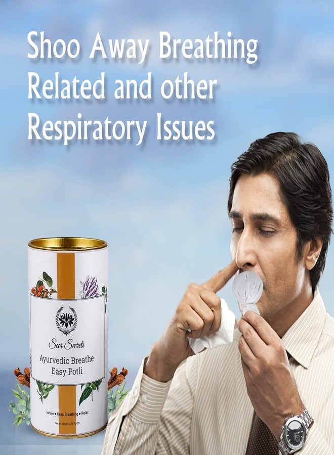 Seer Secrets 100% Natural Ayurvedic Breathe Easy Potli to Help Decongest Lung | Relieve Minor Cold & Cough Relief | Easy Breathing | Ease Respiratory Distress | Soothes Irritated Throat and Air Passages | Healthy Immunity against Air Pollution| Suitable for Men & Women | Pack of 5 - Image 3