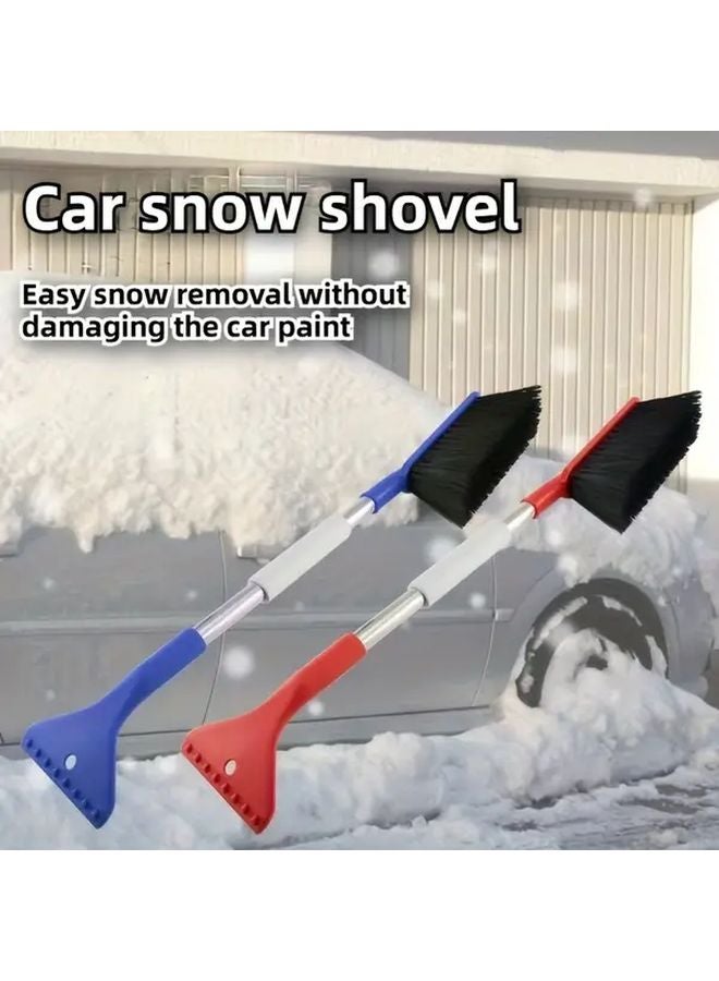 Red 2 in 1 Heavy Duty Winter Snow Shovel Ice Chisel Ergonomic Foam Handle - Image 4