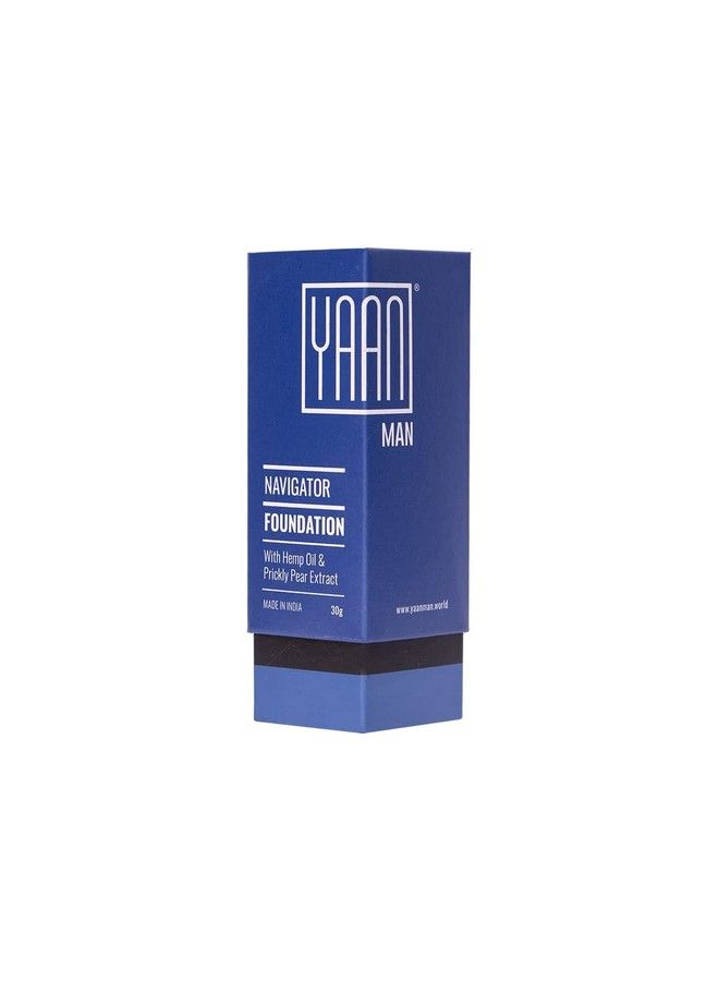 Yaan Man Foundation 30G ; Light Weight Invisible Makeup For Men ; For Natural Even And A Uniform Look ; For All Skin Types (Dark) - Image 1