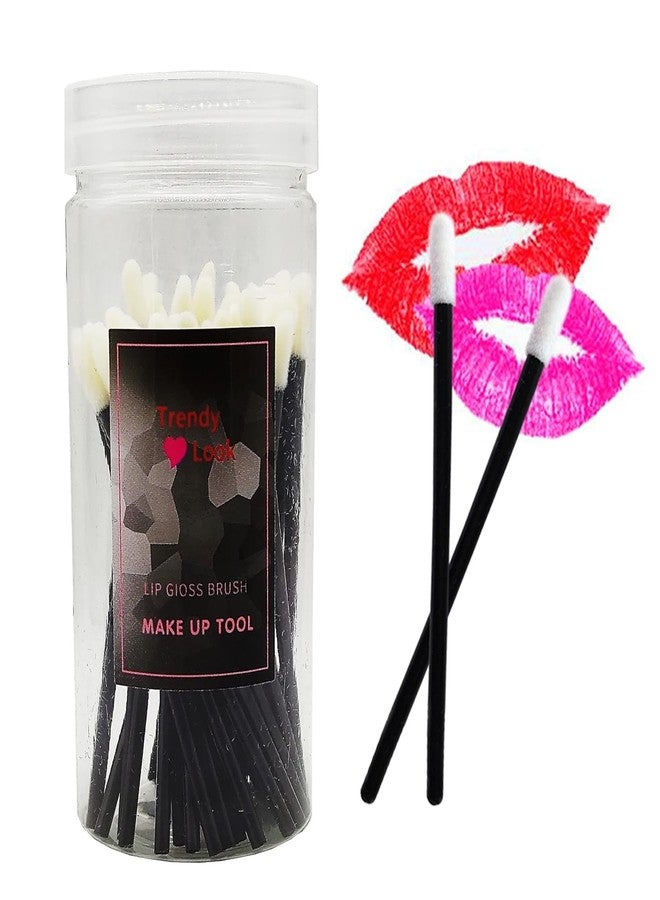 BANIRA فرشاة تعبئة الشفاه للاستخدام مرة واحدة من بانيرا للمنزل والصالون (عبوة من 50 فرشاة) - أسود - Image 2