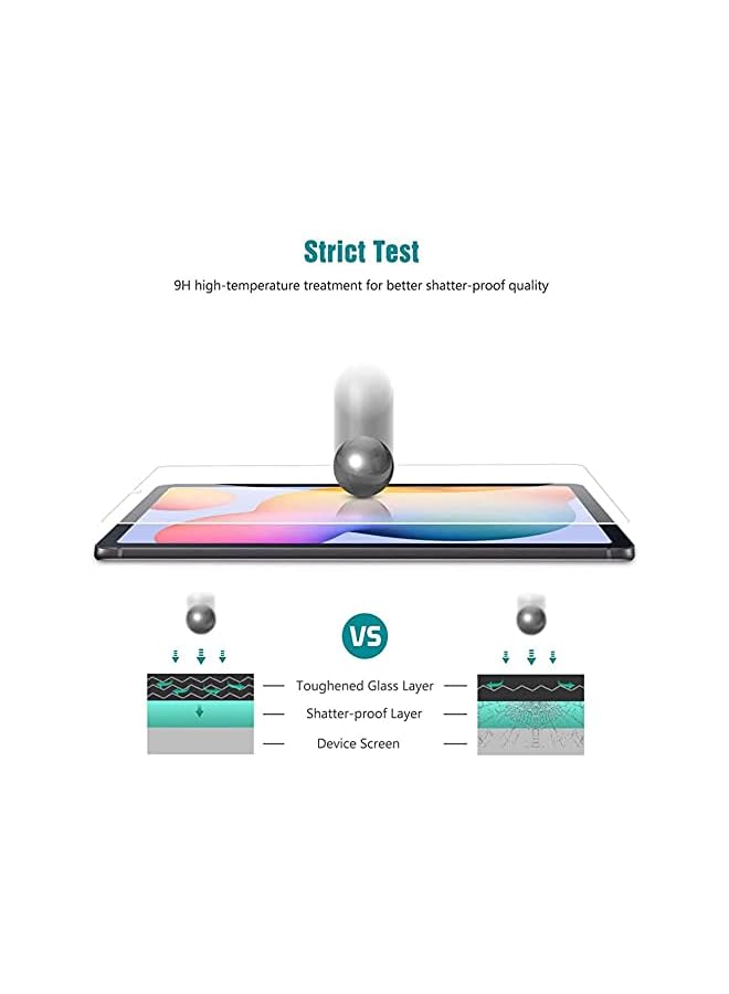 PROMASS Samsung Galaxy Tab S6 Lite Screen Protector Tempered Glass Guard Full Glue High-Definition Ultra Thin Anti-Bubble Glass for 10.4" SM-P610 / P615 / P613 / P619 (2020/2022) - Image 5