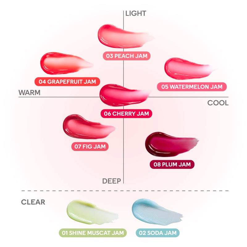 COLORGRAM Tintin Dory Lip Jam 03 Peach Jam | Pudding Pot Lip Blush | Tinted Lip Jam, Hydrating & Plumping Lip Balm with Lightweight, Non-Sticky Formula | Clear Radiance & Semi-Transparent Color - Image 3