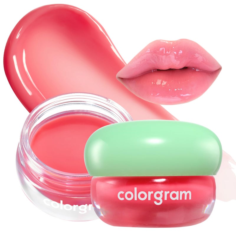 COLORGRAM Tintin Dory Lip Jam 03 Peach Jam | Pudding Pot Lip Blush | Tinted Lip Jam, Hydrating & Plumping Lip Balm with Lightweight, Non-Sticky Formula | Clear Radiance & Semi-Transparent Color - Image 1
