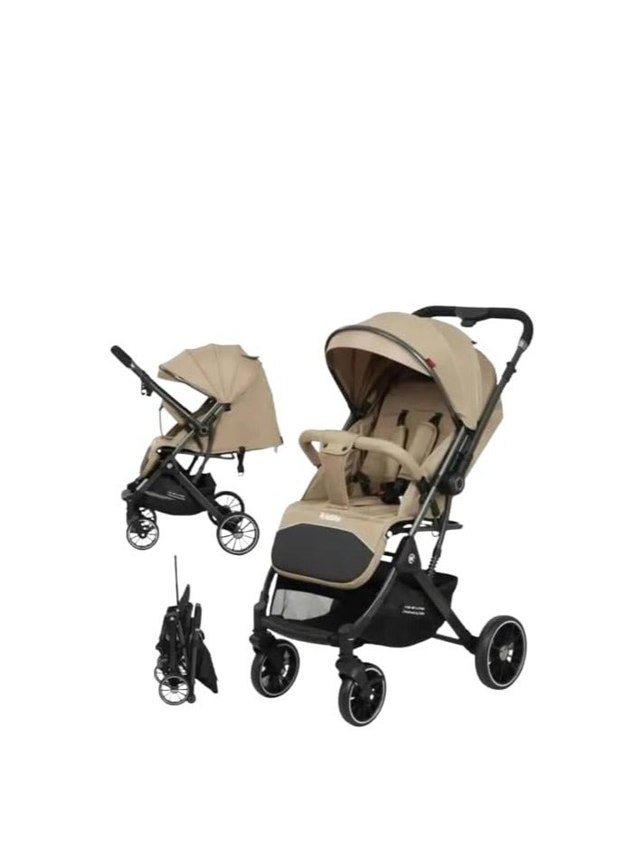 Kidilo REV Stroller 535 - Innovative and Stylish Baby Stroller for Infants and Toddlers, Perfect for Travel and Everyday Use (Coffee)
