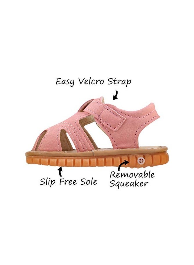 Boys Girls Summer Squeaky Sandals Closed-Toe Anti-Slip Premium Rubber Sole Toddler First Walkers Shoes - Image 2