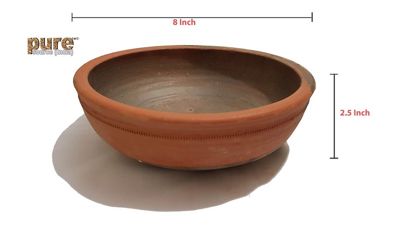 Pure Source India Clay Handi Set (1.5 Liters) Brown - Image 2