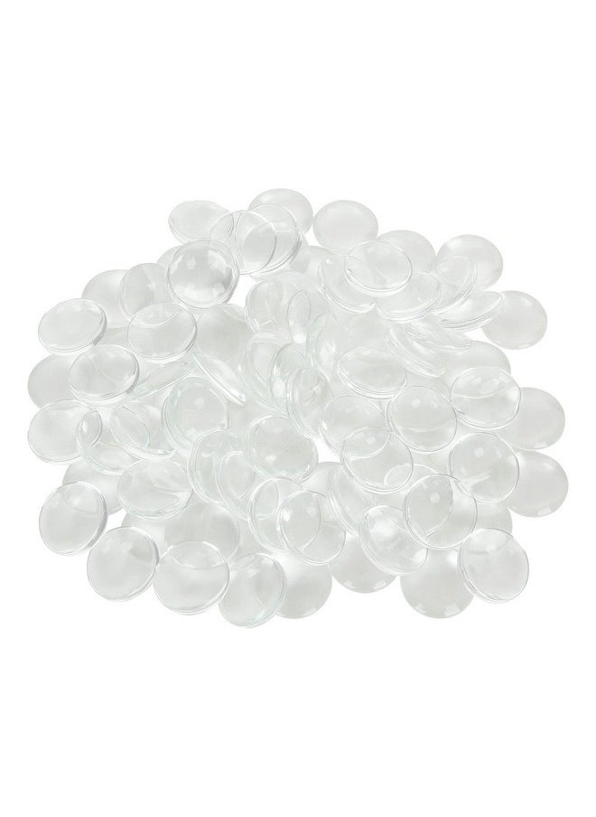 SENENQU - 200 Pcs Transparent Glass Cabochons 1 Inch Glass Dome Cabochons Crystal Clear Round Cabochon Non-Calibrated Round 1 Inch/25Mm Round Cabochons Tiles For Craft Cameo Pendants Photo Jewelry Necklaces1 - Image 1