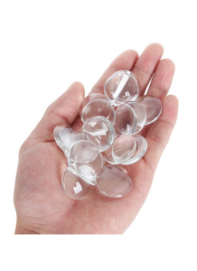 SENENQU - 200 Pcs Transparent Glass Cabochons 1 Inch Glass Dome Cabochons Crystal Clear Round Cabochon Non-Calibrated Round 1 Inch/25Mm Round Cabochons Tiles For Craft Cameo Pendants Photo Jewelry Necklaces1 - Image 1