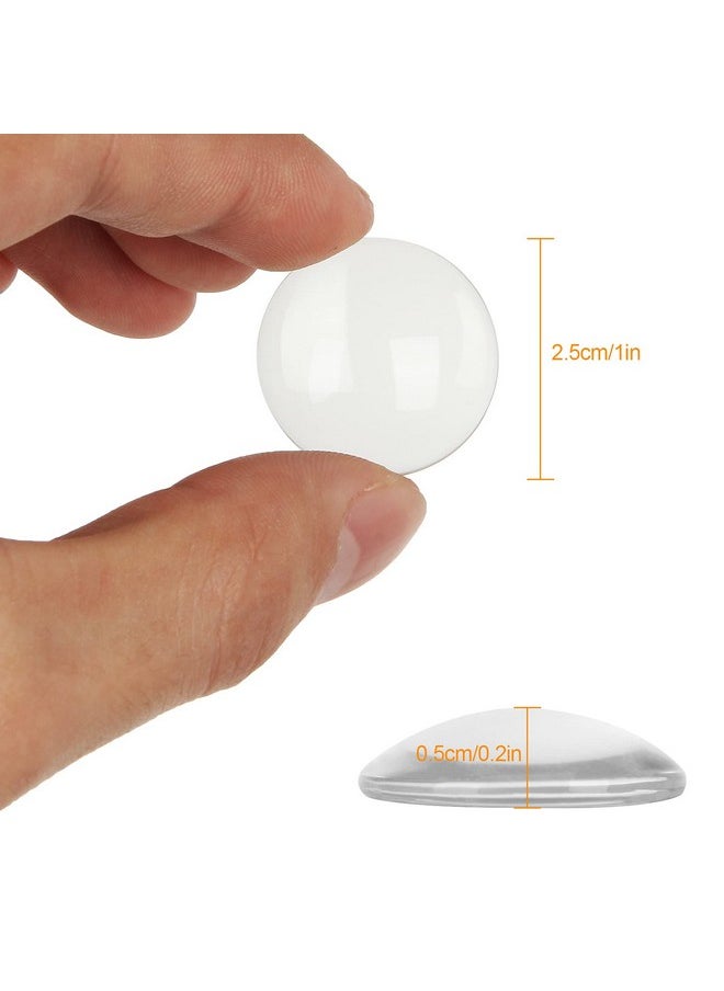 SENENQU - 200 Pcs Transparent Glass Cabochons 1 Inch Glass Dome Cabochons Crystal Clear Round Cabochon Non-Calibrated Round 1 Inch/25Mm Round Cabochons Tiles For Craft Cameo Pendants Photo Jewelry Necklaces1 - Image 1