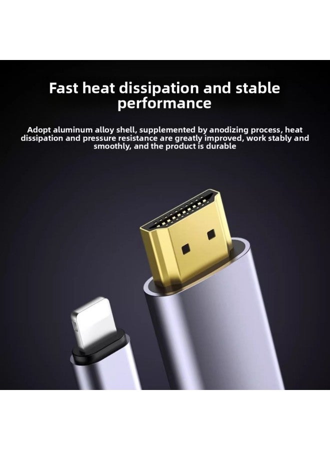 Hdmi Cable For Apple Hd Line TV Monitor Set Top Box Hd Cable 2.0hdtv Cable-Colors:Apple To Hdmi White Cable 1.8m  - Image 5