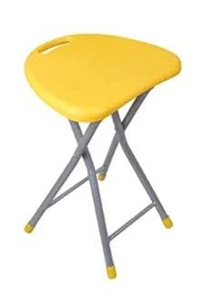 SAKAR Sakar Compact Folding Stool is Specially Designed for Smaller Spaces Strong X Shape Metal Frame and a Sturdy Plastic Seat MultiColor Pack of 1  - Image 3