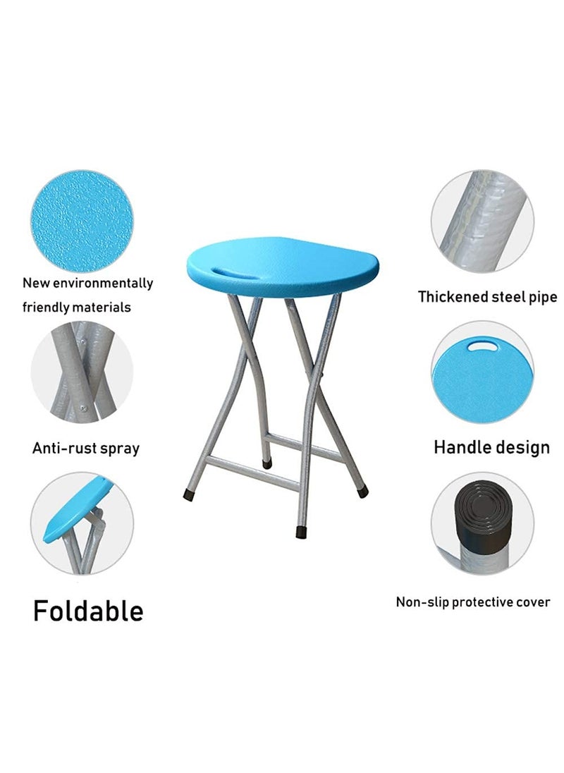 SAKAR Sakar Compact Folding Stool is Specially Designed for Smaller Spaces Strong X Shape Metal Frame and a Sturdy Plastic Seat MultiColor Pack of 1  - Image 5