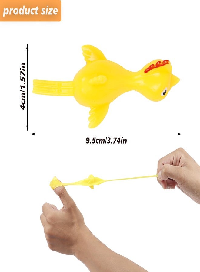 LOKIPA 50PCS Flying Chicken Slingshot, Rubber Chicken Slingshot Slingshot Finger Toys for for Kids Adults Party Favors Goodie Bags Stuffers Novelty Classroom Rewards - Image 3