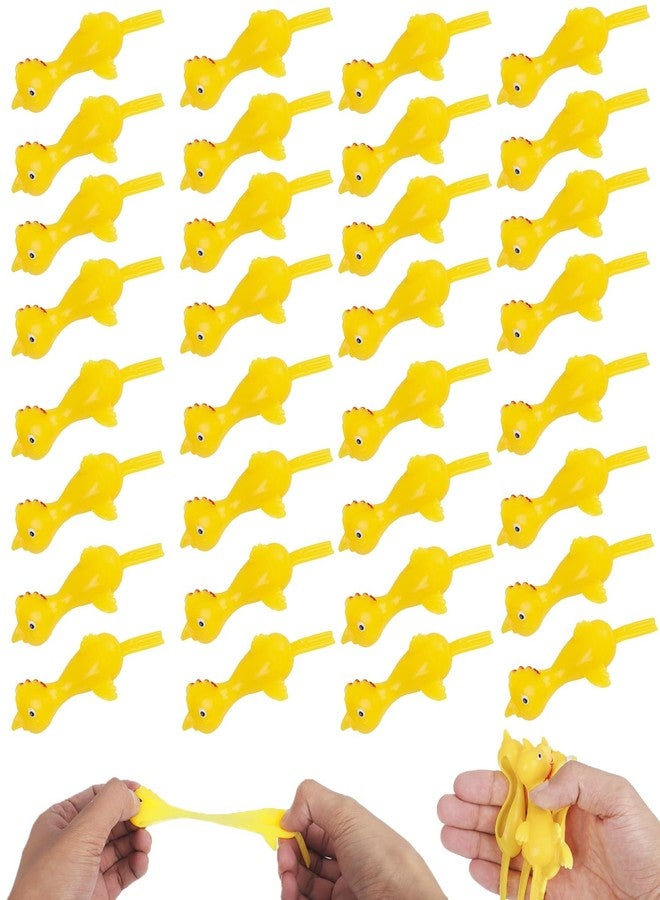LOKIPA 50PCS Flying Chicken Slingshot, Rubber Chicken Slingshot Slingshot Finger Toys for for Kids Adults Party Favors Goodie Bags Stuffers Novelty Classroom Rewards - Image 1