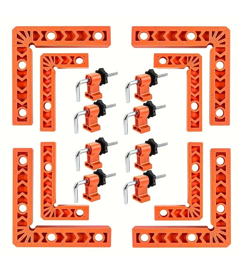 90 Degree Right Angle Clamp Set 3 Piece Precision Square Guide for Framing Cabinet - Image 5