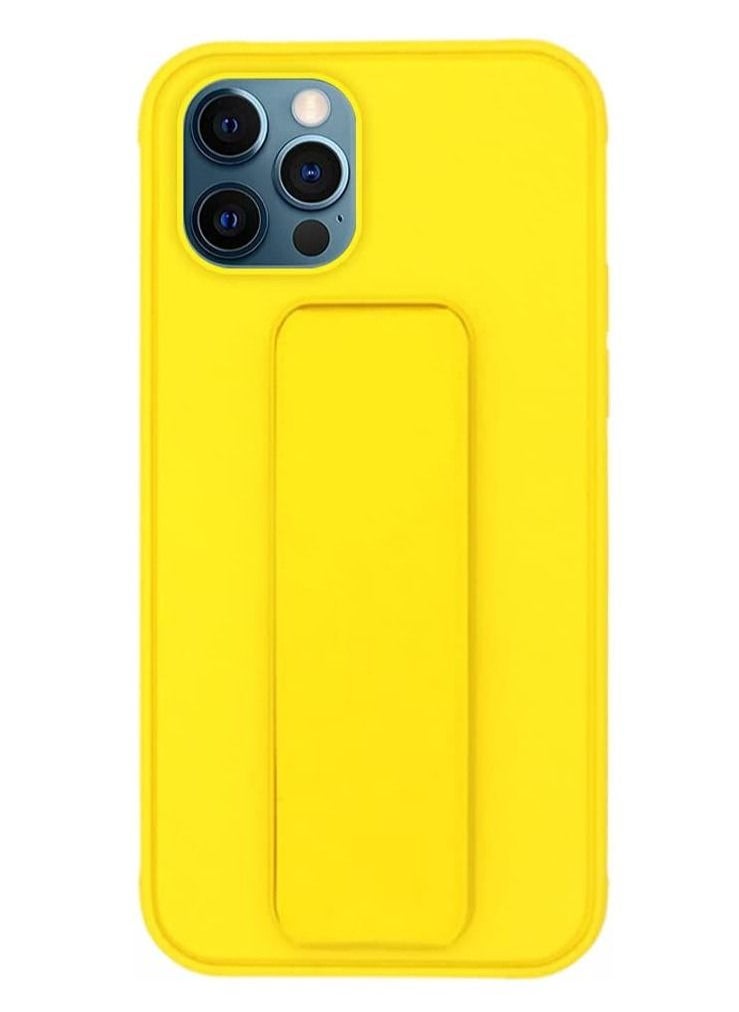 VITION Case Cover For iPhone 11 Pro max, Finger Grip  Phone holder Case Car Magnetic Multi-function 3 in 1 Shockproof Back Cover Protective Case (iPhone 11 Pro max Yellow)  - Image 1