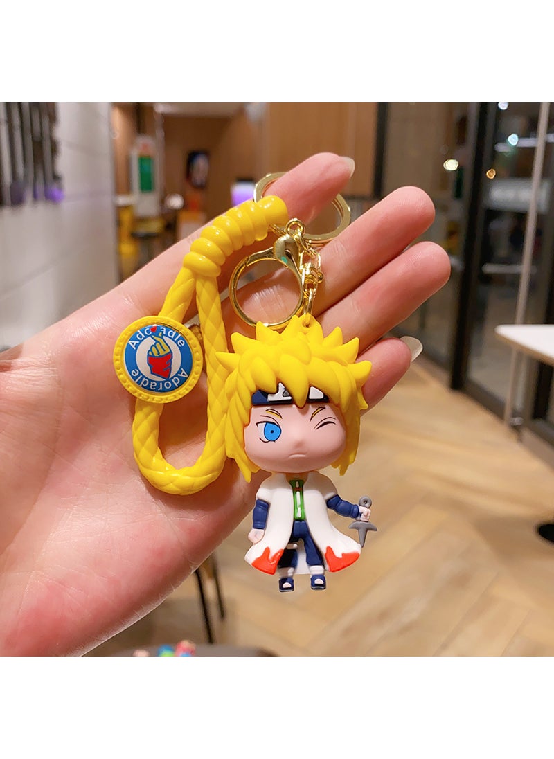 Generic Cartoon Figurine Keychain Doll Bag Charm Car Accessory Couple Gift Naruto-Waves Water Gate 
