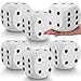 Simgoing 6 Pcs 4 Inch Large Foam Dice Giant Cube with 6 Sided Number Dots Jumbo Soft Slow Big PU Foam Stress Ball for Party Game Math Learning Props Stress Relief GiftsWhite - Image 2
