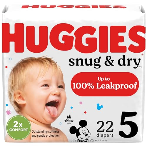 Huggies Snug & Dry Baby Diapers, Size 5 (27+ lbs), 22 Ct - Image 1