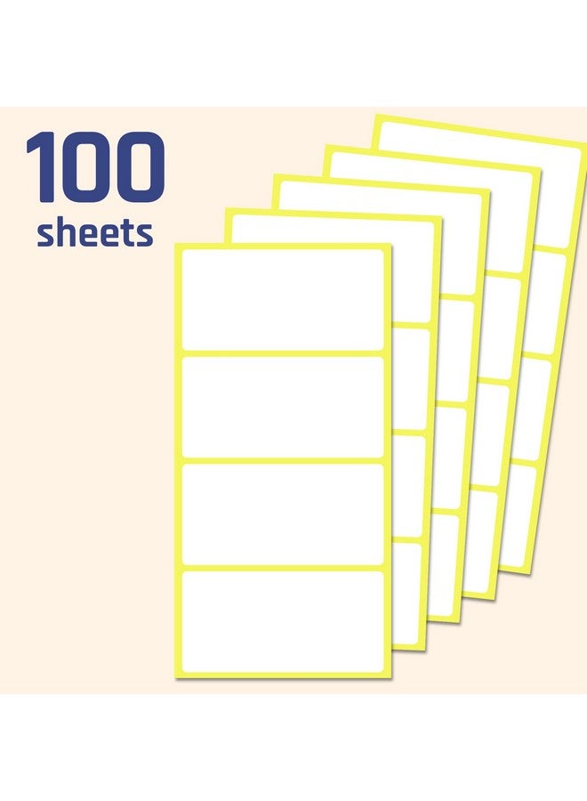 TownStix 400 Pieces 4" X 2" Labels Stickers For Storage Bins Organizing Box Labels To Write On White - Image 3