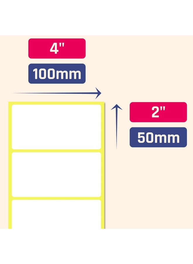 TownStix 400 Pieces 4" X 2" Labels Stickers For Storage Bins Organizing Box Labels To Write On White - Image 2