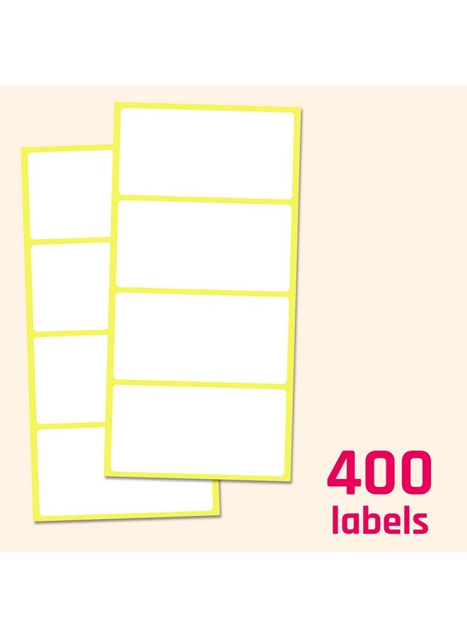 TownStix 400 Pieces 4" X 2" Labels Stickers For Storage Bins Organizing Box Labels To Write On White - Image 4