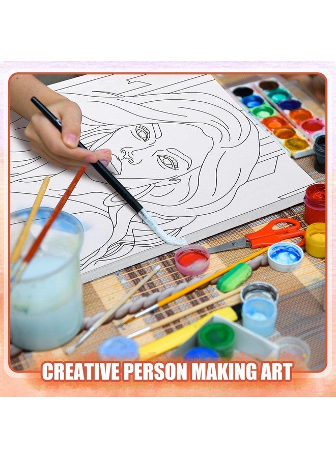 Sherr 20 Pcs Stretched Pre Drawn Canvas Afro Queen Black Art For Painting For Adults Outline Pre Drawn Stretched Cotton Canvas Painting Canvas To Paint Paint Party Set, 8 X 10''(Cool) - Image 4