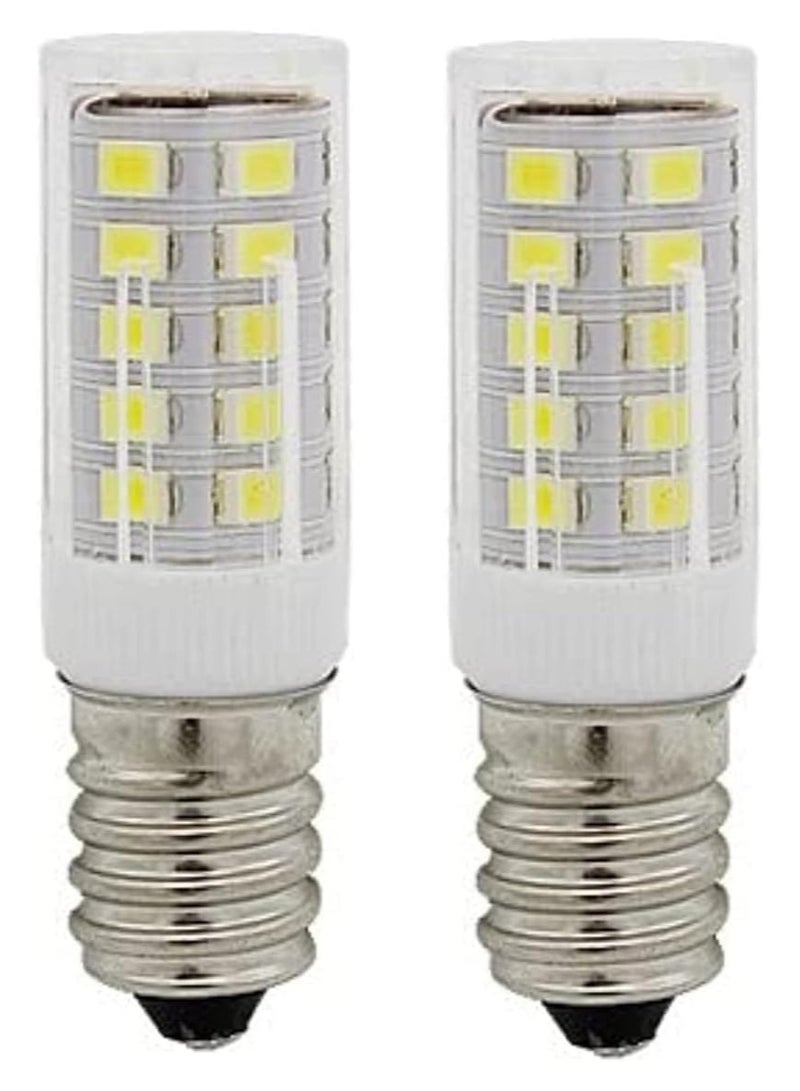 2 x 3W E14 White LED Refrigerator Bulbs - Image 1
