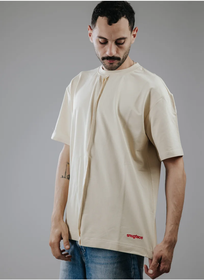 سناج فيس Snugface The Line Oversized Tshirts, Beige, SF15-7BEI-S