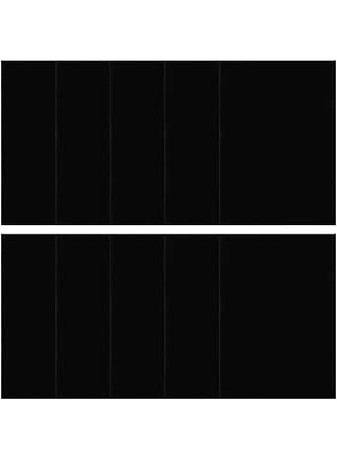 أوراق اللباد المخملية ذاتية اللصق مقاس A4 أسود 10 قطع للحرف اليدوية وتبطين الأدراج - Image 1