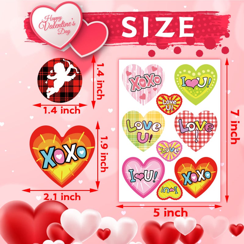 Joy Bang 308 Pcs Valentines Stickers For Kids  30 Sheets Valentines Day Stickers Crafts Red Pink Heart Stickers Love Stickers Valentines Day Decorative Stickers For Gifts Party Favors Supplies - Image 3