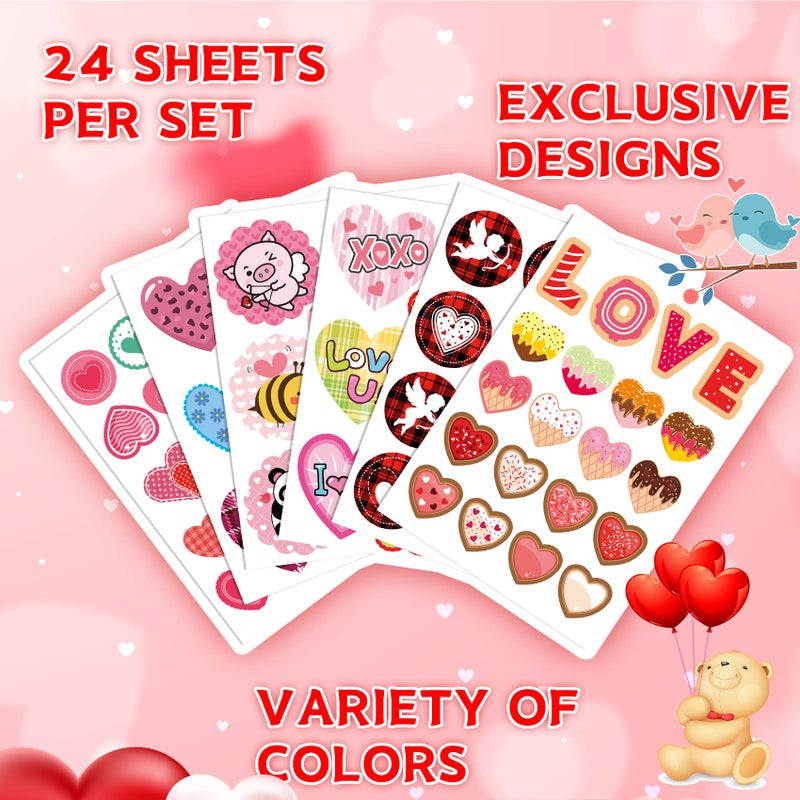 Joy Bang 308 Pcs Valentines Stickers For Kids  30 Sheets Valentines Day Stickers Crafts Red Pink Heart Stickers Love Stickers Valentines Day Decorative Stickers For Gifts Party Favors Supplies - Image 4