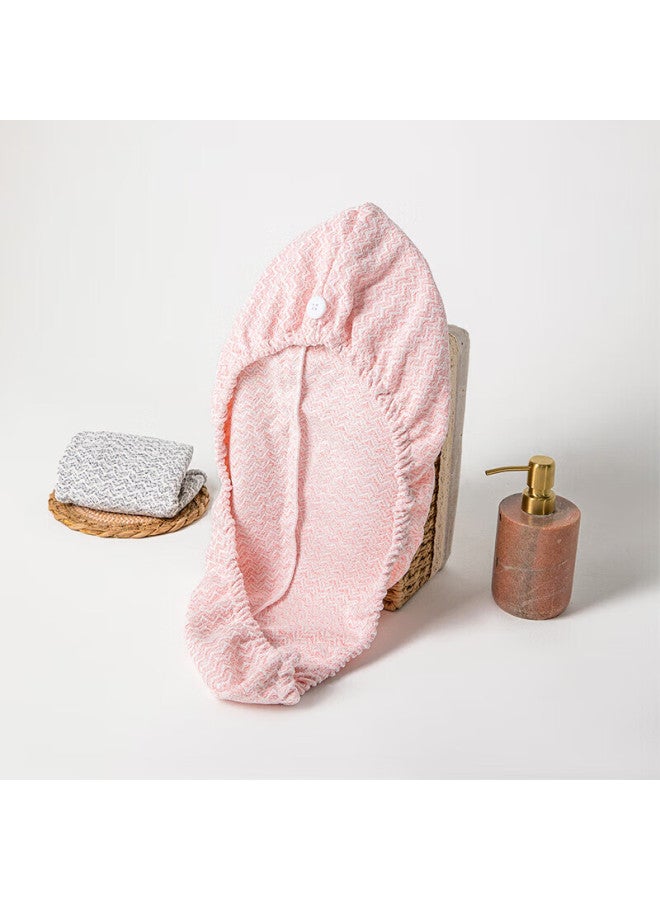 Uchino Quick-drying Hair Towel, Absorbent, Lightweight, Hair Drying Cap, Shower Cap, Hair Wiping Towel, Cherry Blossom Pink - Image 2