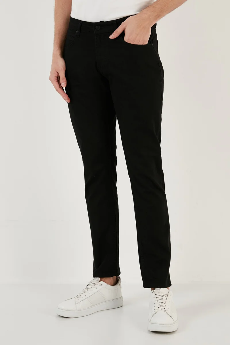 Buratti Cotton Normal Waist Regular Fit Pipe Leg Jeans Men's Denim Trousers 2210J57PARMA