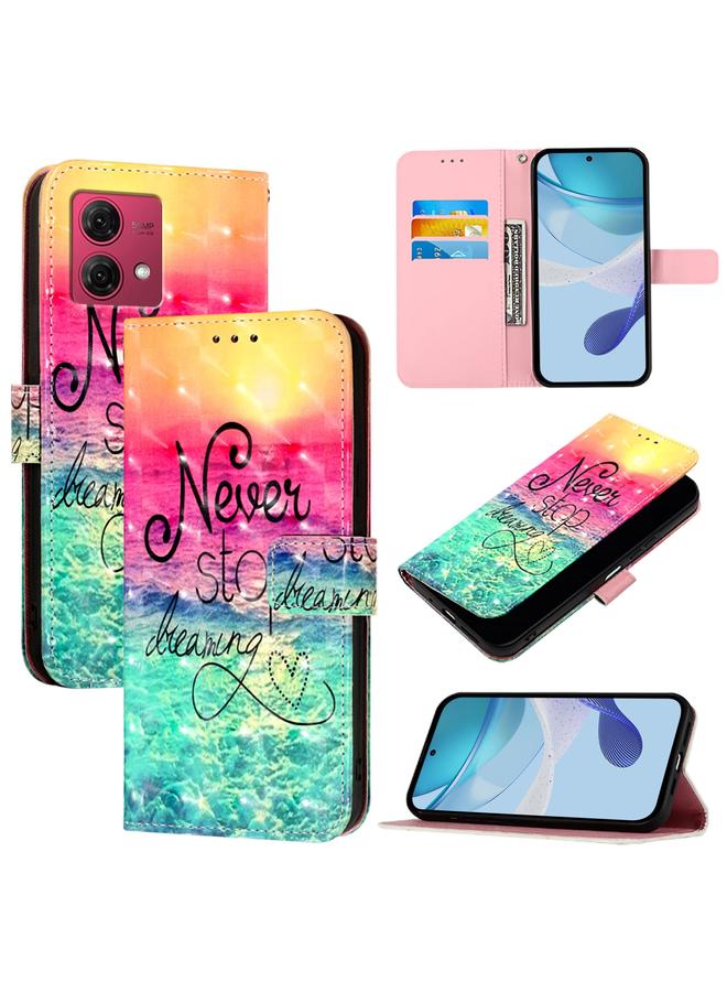 S-TOP Case For Motorola Moto G84 3D Painting Horizontal Flip Leather Phone Case - Image 1