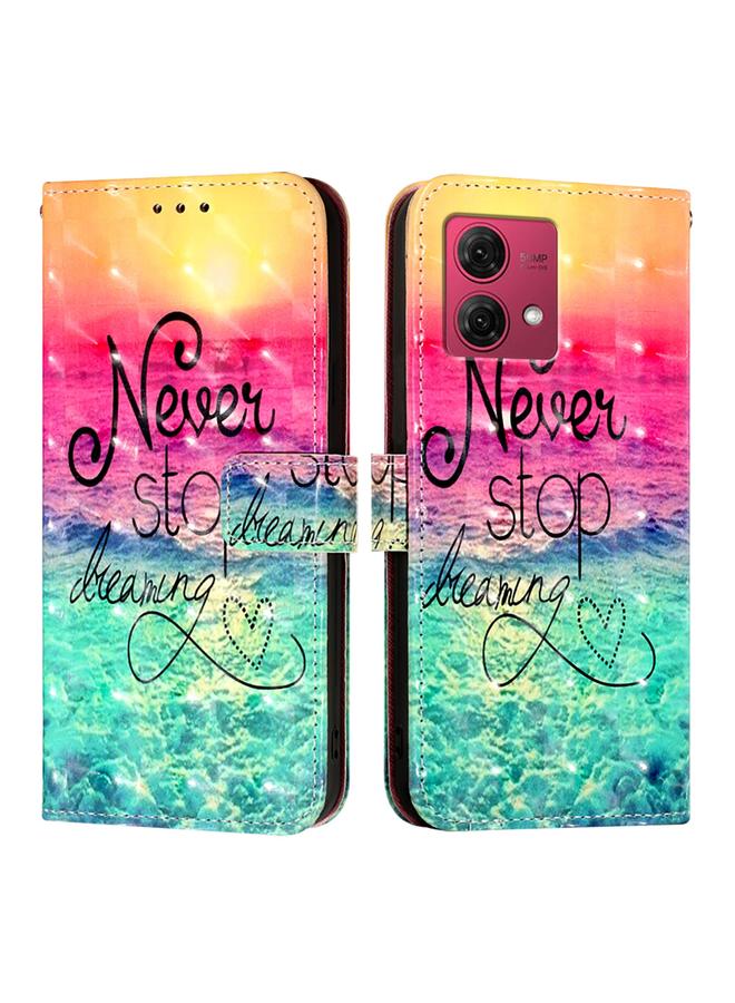 S-TOP Case For Motorola Moto G84 3D Painting Horizontal Flip Leather Phone Case - Image 2