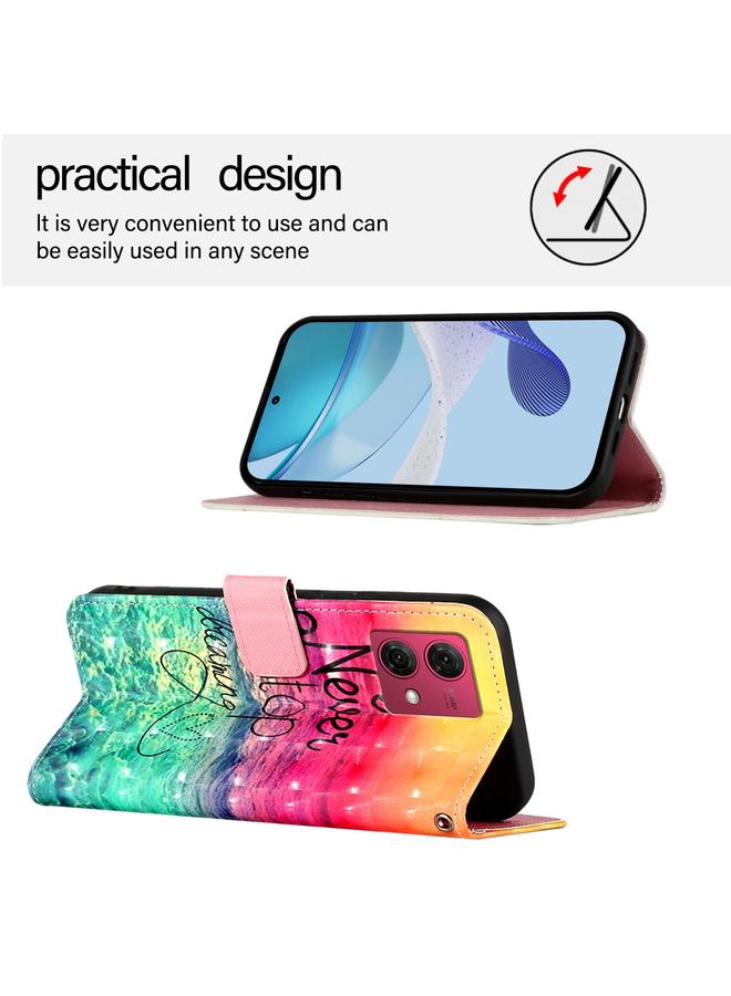 S-TOP Case For Motorola Moto G84 3D Painting Horizontal Flip Leather Phone Case - Image 3