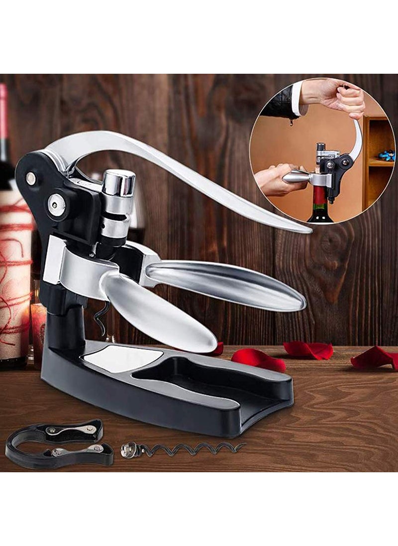 ELEPHANTBOAT - ELEPHANTBOAT Wine Opener Corkscrew Kit Manual Rabbit Wine Bottle Opener Corkscrew Set Screwpull Levers with Foil Cutter Cork Gift for Family Friends - Image 1